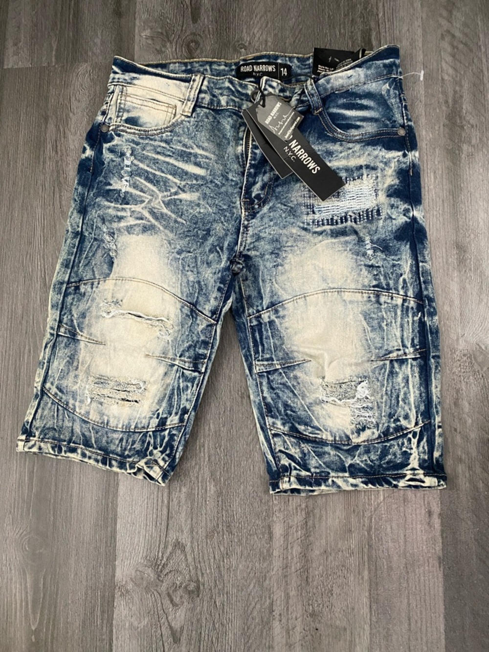 Boy’s Distressed Blue Denim Shorts